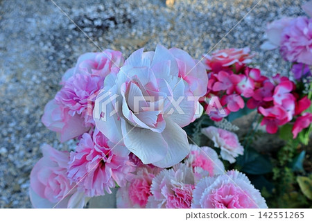 Artificial Pink and White Floral Arrangement. 142551265