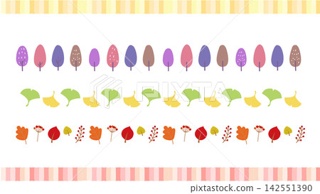 Tree, ginkgo, and fallen leaf line/ruling set Tree, ginkgo, and fallen leaf line/ruling set 142551390
