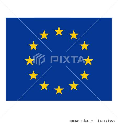European Union flag with 12 yellow stars on blue background symbolizing unity European Union flag with 12 yellow stars on blue background symbolizing unity 142551509