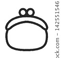 Icon for a coin purse (monochrome) 142551546