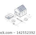 Engineering project concept,Architectural engineering concept, construction plan in creation progress 142552392