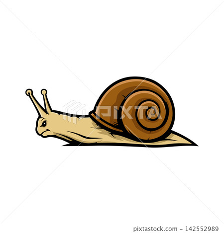 snail mascot logo illustration vector design template simple and modern style snail mascot logo illustration vector design template simple and modern style 142552989