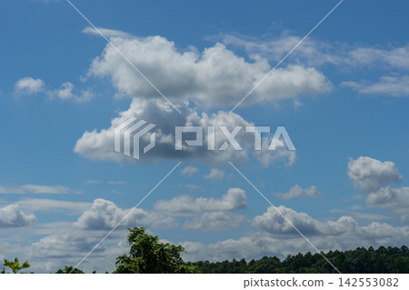 Summer blue sky and white clouds Summer blue sky and white clouds 142553082