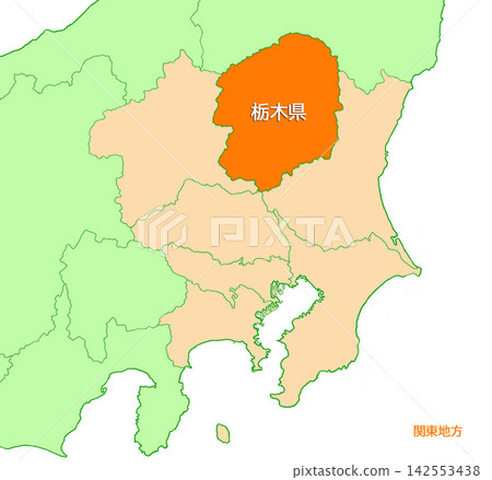 栃木縣,縣名,關東地區,純橙色 栃木縣,縣名,關東地區,純橙色 142553438