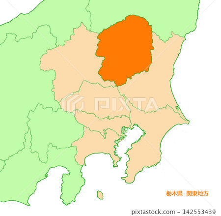 Tochigi Prefecture, No prefecture name, Kanto region, Solid orange 142553439