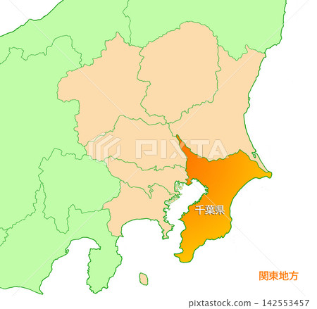 Chiba Prefecture (with prefecture name) - Kanto Region Chiba Prefecture (with prefecture name) - Kanto Region 142553457
