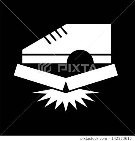 Do not step on (white outline version) Do not step on (white outline version) 142553613