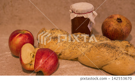Celebration of Rosh Hashanah with food and tradition Celebration of Rosh Hashanah with food and tradition 142553670