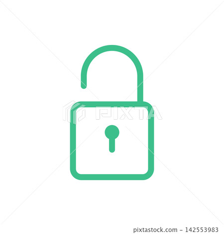Padlock Icon Vector Template Illustration Design 142553983