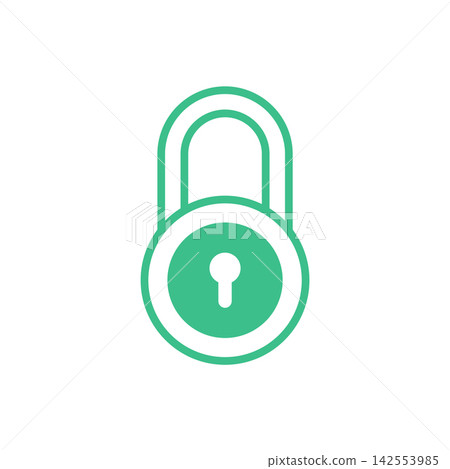 Padlock Icon Vector Template Illustration Design 142553985