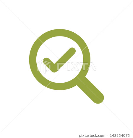 Magnifying Glass Check Mark Icon Vector Template Illustration Design Magnifying Glass Check Mark Icon Vector Template Illustration Design 142554075