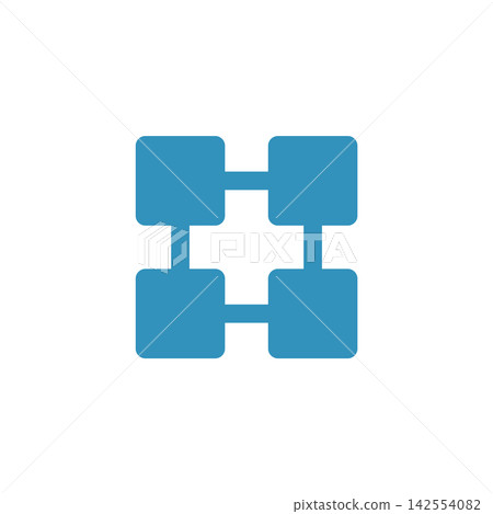 Widget Grid View Button Icon Vector Template Illustration Design 142554082