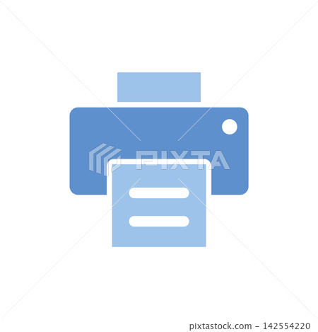 Printer Icon Vector Template Illustration Design 142554220