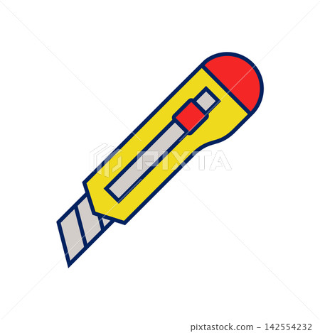 Cutter Knife Stationery Icon Vector Template Illustration Design Cutter Knife Stationery Icon Vector Template Illustration Design 142554232