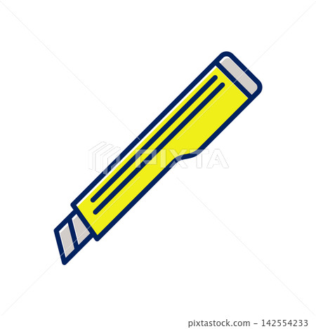 Cutter Knife Stationery Icon Vector Template Illustration Design 142554233