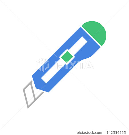 Cutter Knife Stationery Icon Vector Template Illustration Design 142554235