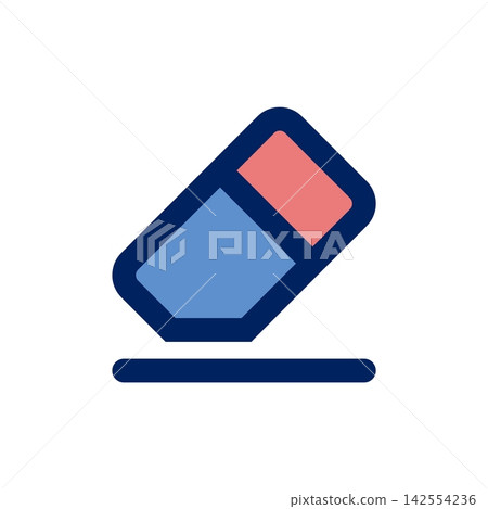 Eraser Stationery Icon Vector Template Illustration Design 142554236