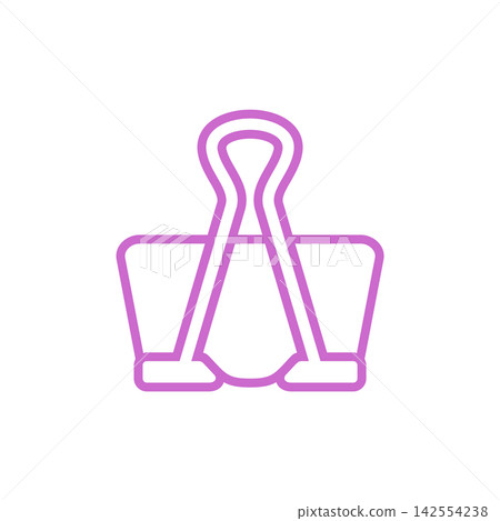 Binder Clip Stationery Icon Vector Template Binder Clip Stationery Icon Vector Template 142554238