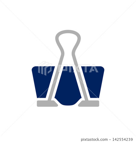 Binder Clip Stationery Icon Vector Template Binder Clip Stationery Icon Vector Template 142554239