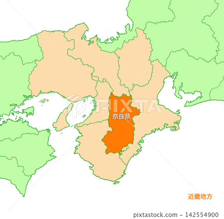 奈良縣,奈良,縣名已包含,純橙色,近畿地區 奈良縣,奈良,縣名已包含,純橙色,近畿地區 142554900
