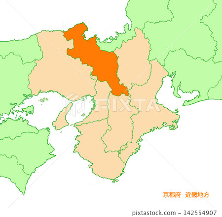 京都府,京都,無府名,純橙色,近畿地區 京都府,京都,無府名,純橙色,近畿地區 142554907