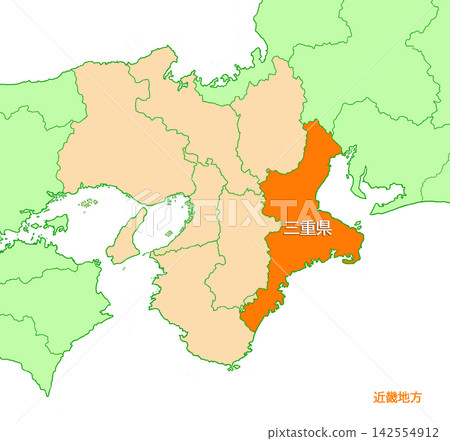 三重縣,三重,縣名已包含,純橙色,近畿地區 三重縣,三重,縣名已包含,純橙色,近畿地區 142554912