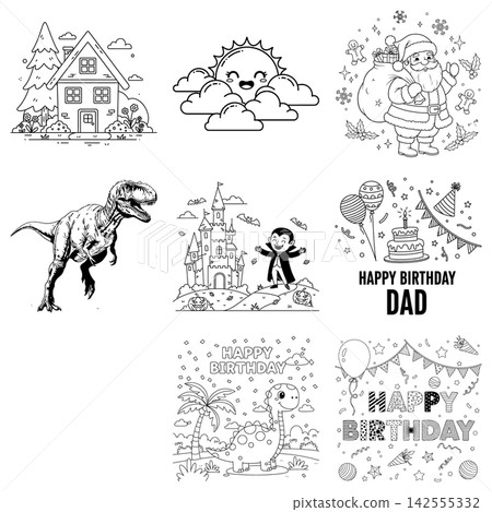 Detailed dinosaur illustration featuring aggressive predator standing in dynamic pose for educational project or coloring book Detailed dinosaur illustration featuring aggressive predator standing in dynamic pose for educational project or coloring book 142555332
