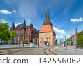 Stone gate (Steintor) in Rostock, Germany 142556062