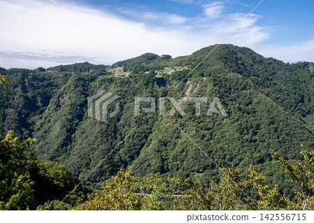 日本岡山縣高橋市成羽町的夫妻岩(Meotoiwa)景色優美。 日本岡山縣高橋市成羽町的夫妻岩(Meotoiwa)景色優美。 142556715