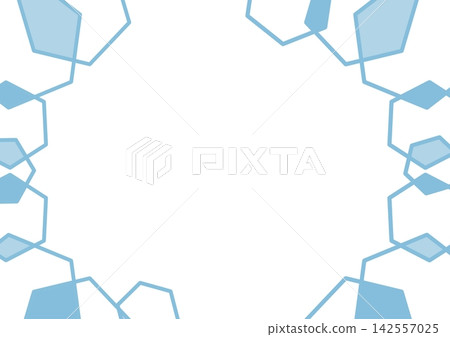 Blue geometric hexagon frame background material Blue geometric hexagon frame background material 142557025
