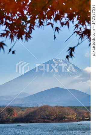 Autumn at Lake Shoji / Snow-capped Mt. Fuji and autumn leaves Autumn at Lake Shoji / Snow-capped Mt. Fuji and autumn leaves 142557553