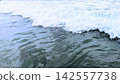 A refreshing emerald green sea surface and white waves background. 142557738