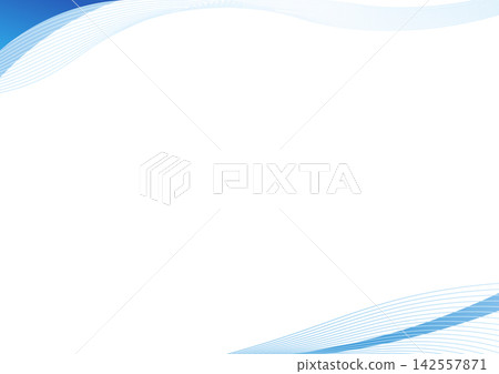 Blue wavy line and wave business background frame Blue wavy line and wave business background frame 142557871