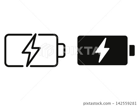 Battery charging icon vector design illustration isolated on white background Battery charging icon vector design illustration isolated on white background 142559281