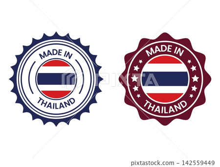 Made in thailand badges with thailand flag vector illustration Made in thailand badges with thailand flag vector illustration 142559449