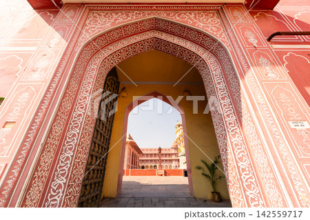The pink gate of City Palace 142559717