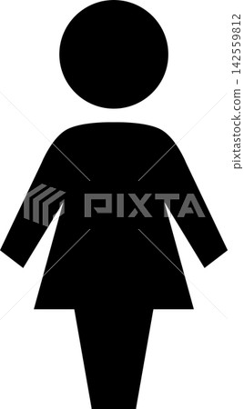 Pictogram of a standing girl Pictogram of a standing girl 142559812