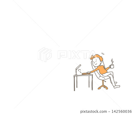一幅插圖描繪了一位男性上班族在休息日合上筆記型電腦的場景（無連結權限） 142560036