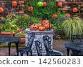 Landscape with Halloween pumpkins 142560283