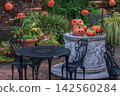 Landscape with Halloween pumpkins 142560284