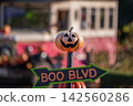 Landscape with Halloween pumpkins 142560286