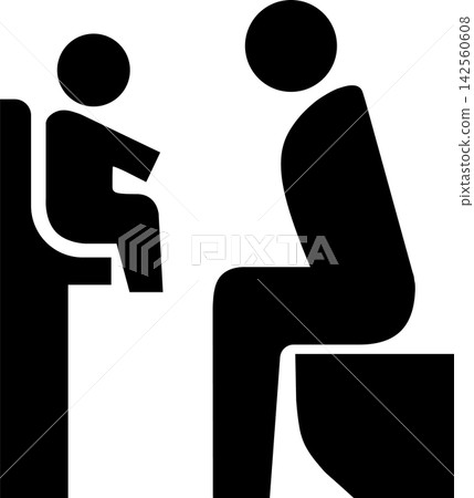 Pictogram of a baby chair Pictogram of a baby chair 142560608