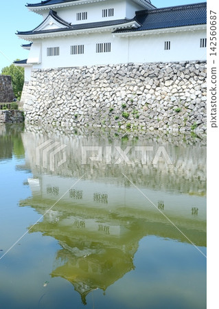 防波堤的白色石砌結構和水邊景色 防波堤的白色石砌結構和水邊景色 142560687