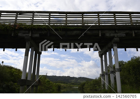 岩手縣久慈市的一座木橋：新町橋（拆除前的紀錄） 142560705