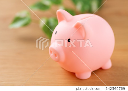 Pink pig's piggy bank Pink pig's piggy bank 142560769