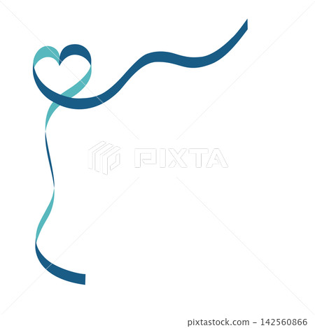 Heart ribbon frame decoration, blue/navy Heart ribbon frame decoration, blue/navy 142560866