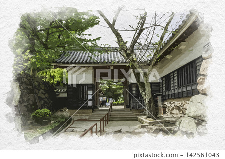 松江城一之門水彩畫,位於島根縣松江市 松江城一之門水彩畫,位於島根縣松江市 142561043