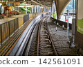 Railroad tracks at the terminal station 142561091