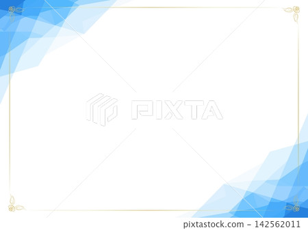 Beautiful antique frame background in blue and gold. Beautiful antique frame background in blue and gold. 142562011