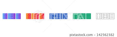 Dotted Adhesive Bandage Icon Set Dotted Adhesive Bandage Icon Set 142562382